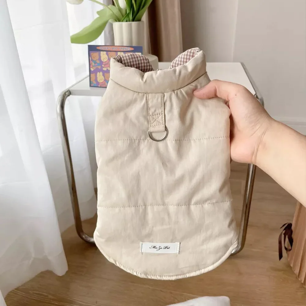 Chaleco de doble cara para mascotas, bonito abrigo a cuadros, ropa para perros pequeños, abrigo para cachorros, ropa para primavera, Otoño e Invierno