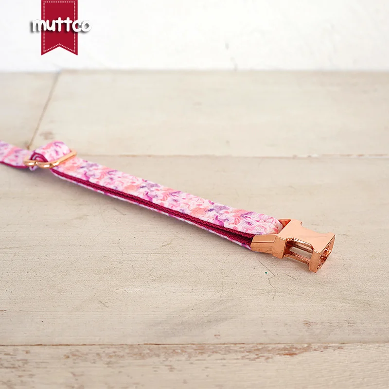 MUTTCO Venta al por menor grabado vívido lindo diseño de estampado animal hecho a mano DREAMWORLD PINK PAR collar Diseño único Collar de gato 2 tamaños UCC203 - imagen 3