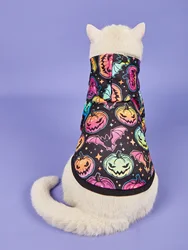 Sudadera Halloween para perros y gatos – Estampado calabaza y murciélago
