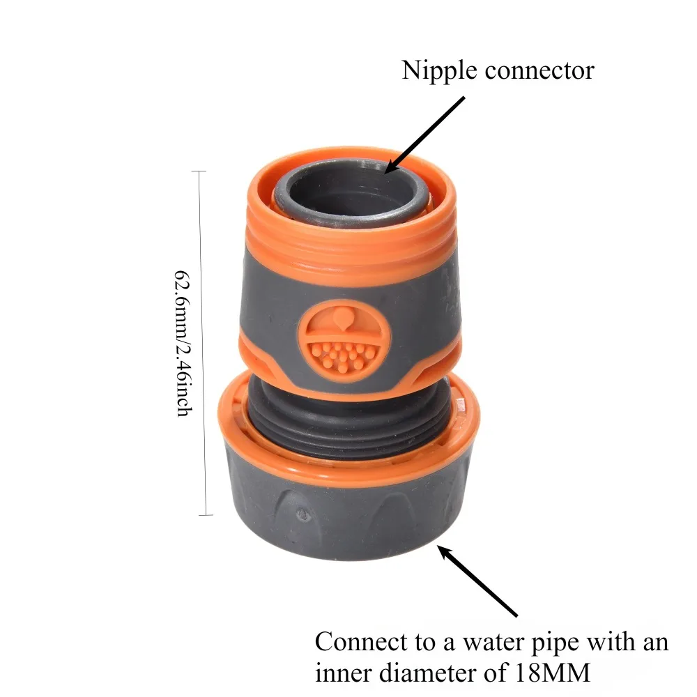 Juego de divisor de manguera de jardín de 1/2 pulgada, distribuidor de agua de riego doméstico con 1 divisor de manguera y 5 conectores de flujo - imagen 5