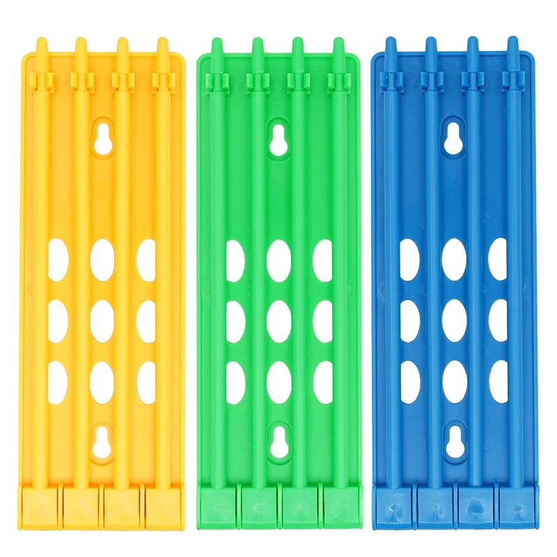 Soporte para anillos de pie de paloma y pájaro, 4 filas, gran espacio, soporte para anillo colgante Multicolor, accesorios para pájaros - imagen 4