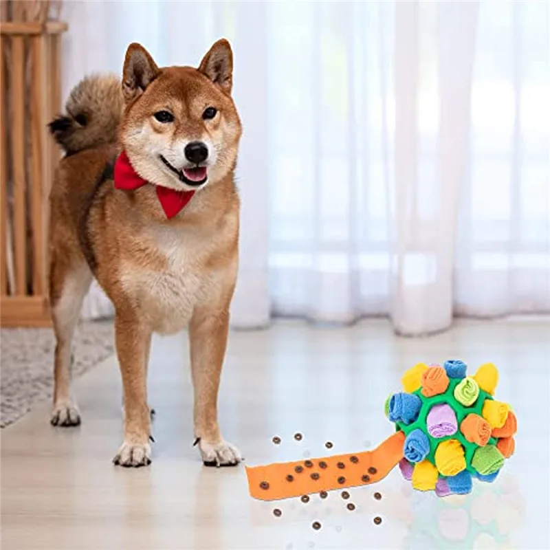 Pelota de goma para olfatear con perros, juguete de alimentación lenta para mascotas, alimentador de comida, juegos de entrenamiento para cachorros - imagen 3