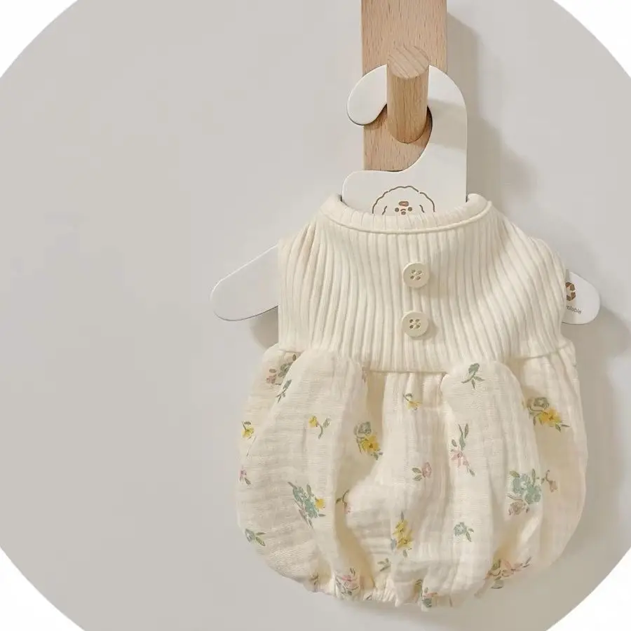 Ins Love costura primavera Teddy ropa para mascotas perro burbuja calabaza chaleco falda transpirable lindo chaleco perro vestido cachorro - imagen 5