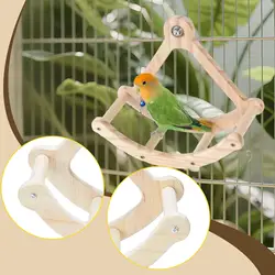 Juguete de percha para pájaros, rompecabezas de inteligencia, accesorios de jaula de pájaros, juguete interactivo de periquito mecedor para periquito