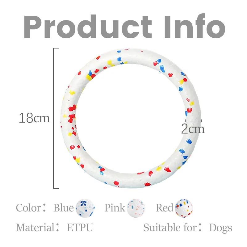 Juguete interactivo con forma de anillo para masticar perros, juguetes de goma de alta elasticidad para mascotas, resistencia a las mordeduras, masticadores agresivos, perros pequeños, medianos y grandes - imagen 2