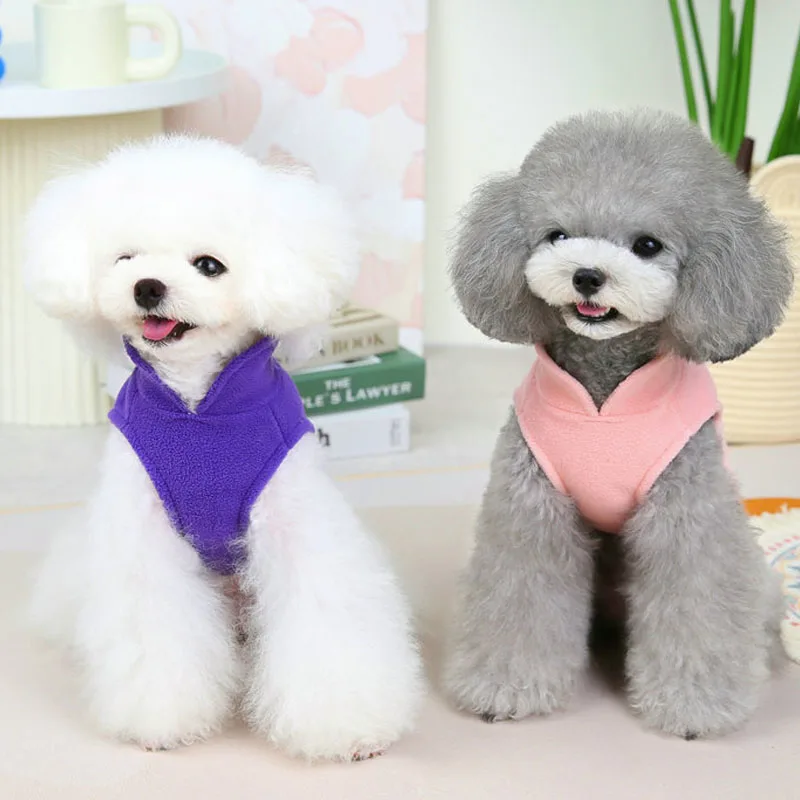 Ropa para perros, sudaderas con capucha de lana para perros pequeños, Dachshund, Chiwawa, Yorks, disfraces sin mangas, sudadera para cachorros, suéter con capucha, XS - imagen 3