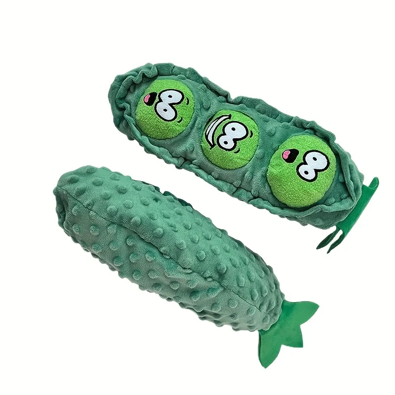 Juguetes interactivos para olfatear perros de peluche, juguetes de guisante para mascotas para perros pequeños y medianos, rompecabezas resistente a mordeduras, juguete chirriante para cachorros, accesorios para perros