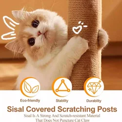 Postes de repuesto para árboles de gato, postes de cuerda de sótamo, postes de yute, postes de cuerda de cáñamo, postes para rascar, accesorios, suministros para gatos