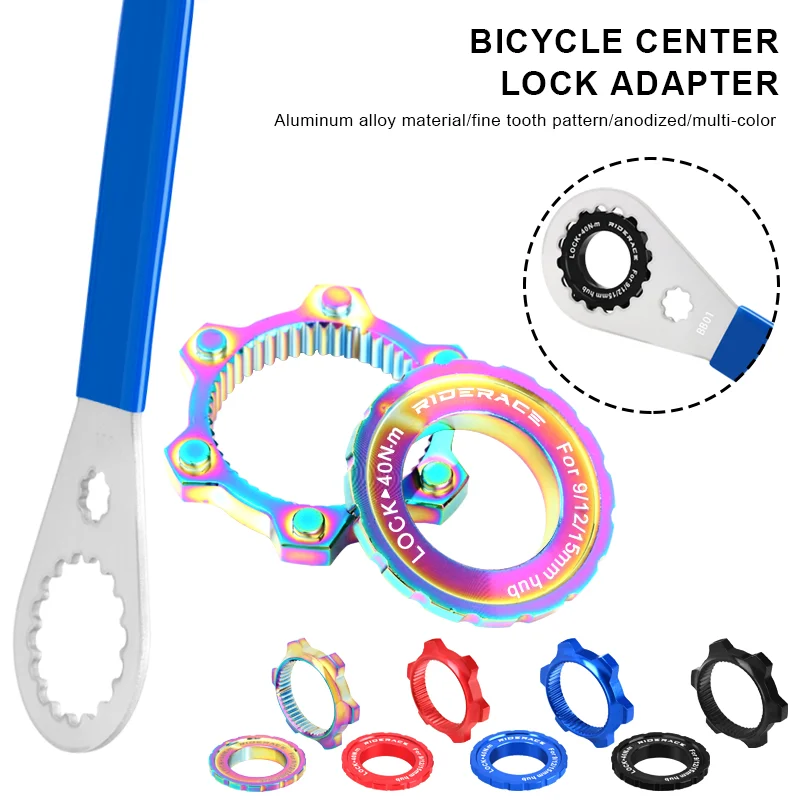 Adaptador bicicleta perros freno disco aluminio con bloqueo central - imagen 4