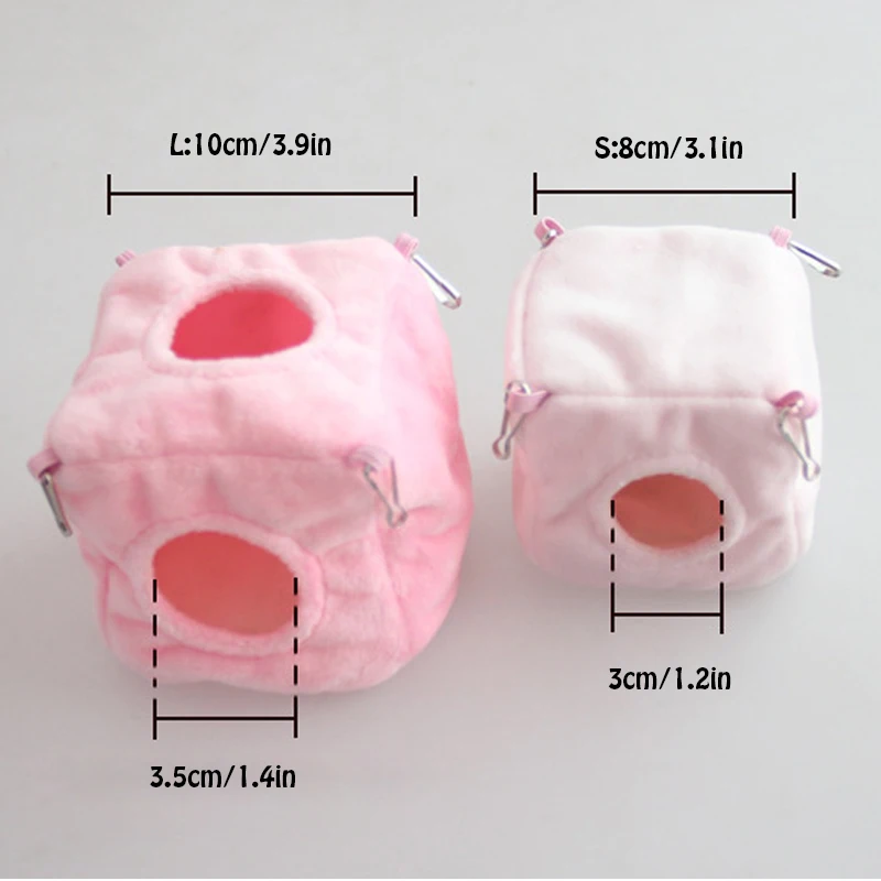 Hamaca para casa de hámster, jaula para roedores, accesorios suaves y cálidos, camas colgantes sólidas multiforma para mascotas pequeñas, rata, conejillo de indias - imagen 2