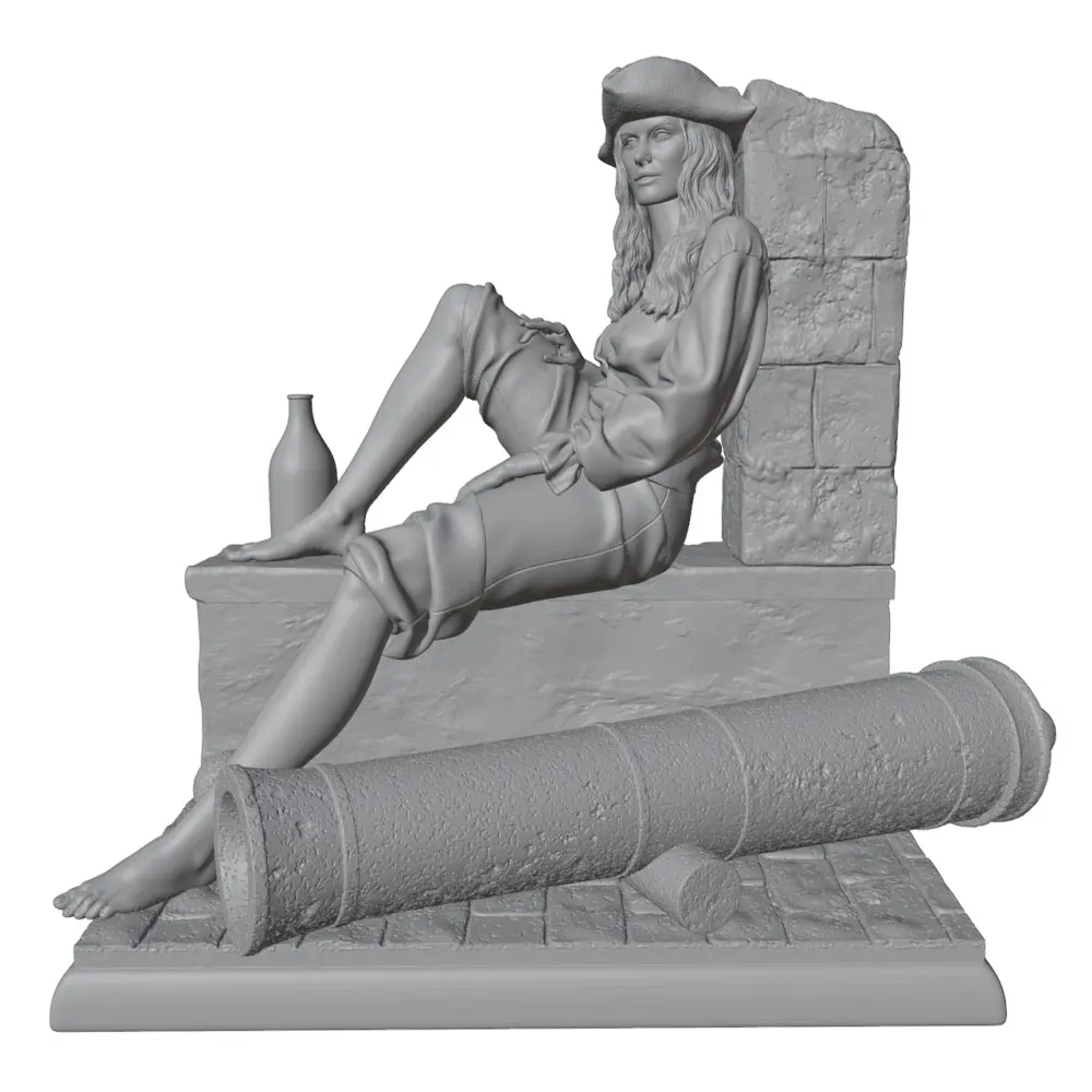 Figurita decorativa resina gris para jaula de pájaros - imagen 2