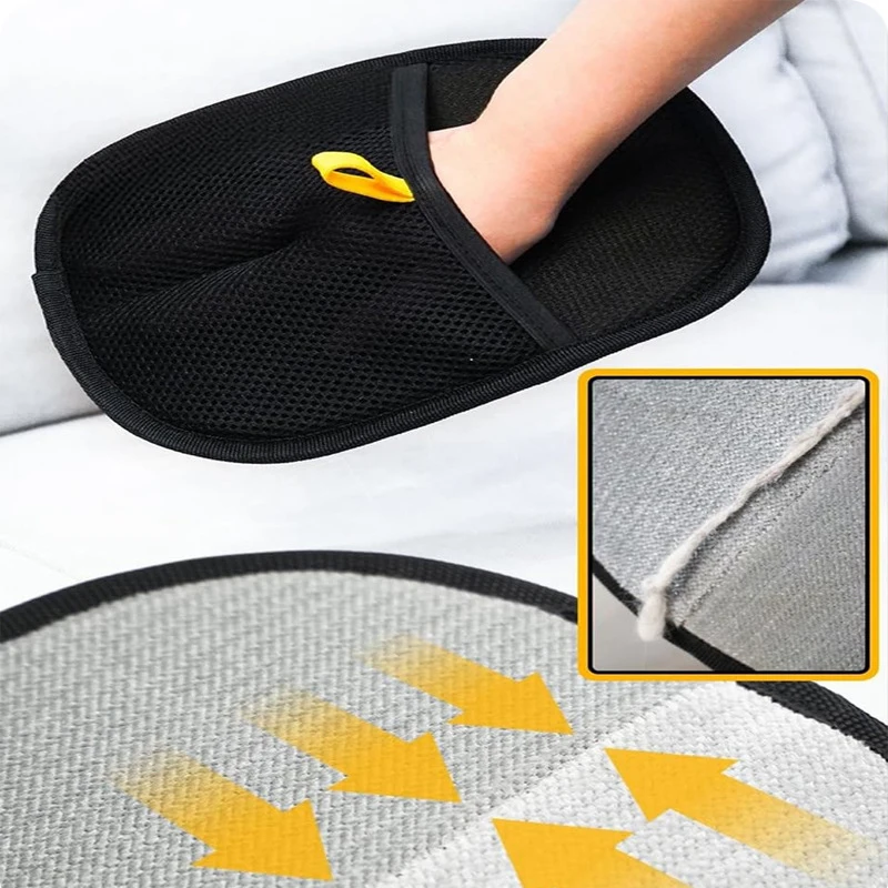 Guante eliminador de pelo de mascotas mejorado de doble cara, guantes magnéticos para lavado de piel de perro y gato, limpieza de alfombras y sofás - imagen 3