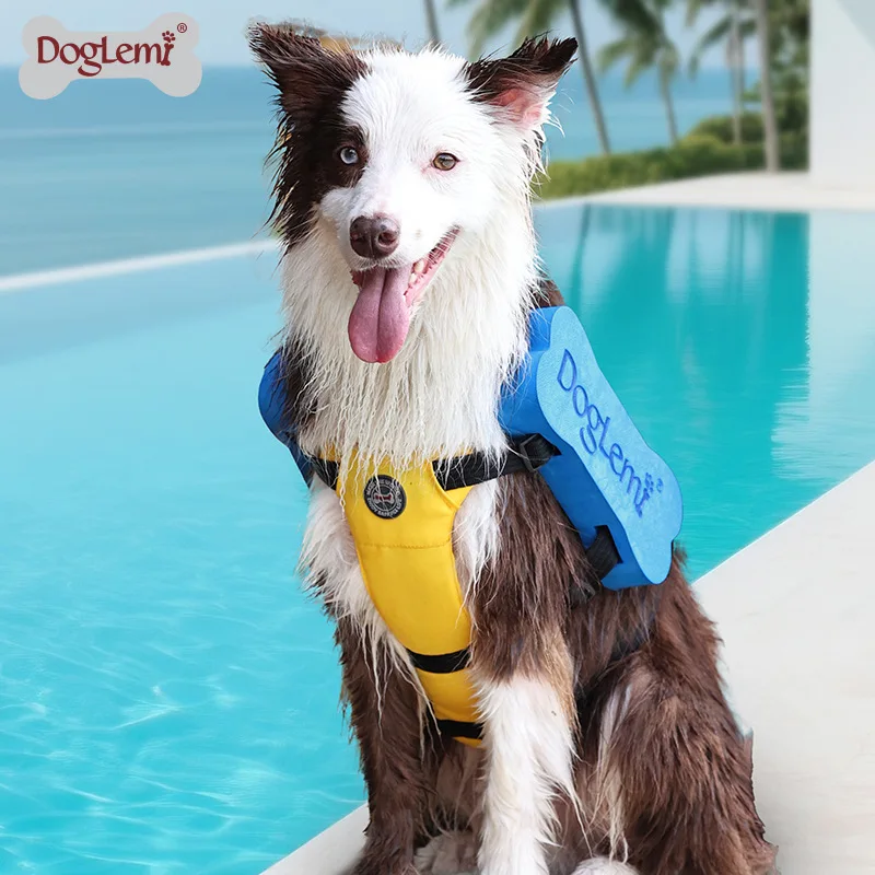 Chaleco de rescate para natación de perros 2 en 1, arneses ajustables para perros, chaqueta salvavidas, correa para el pecho para nadar, chaleco para caminar, arneses