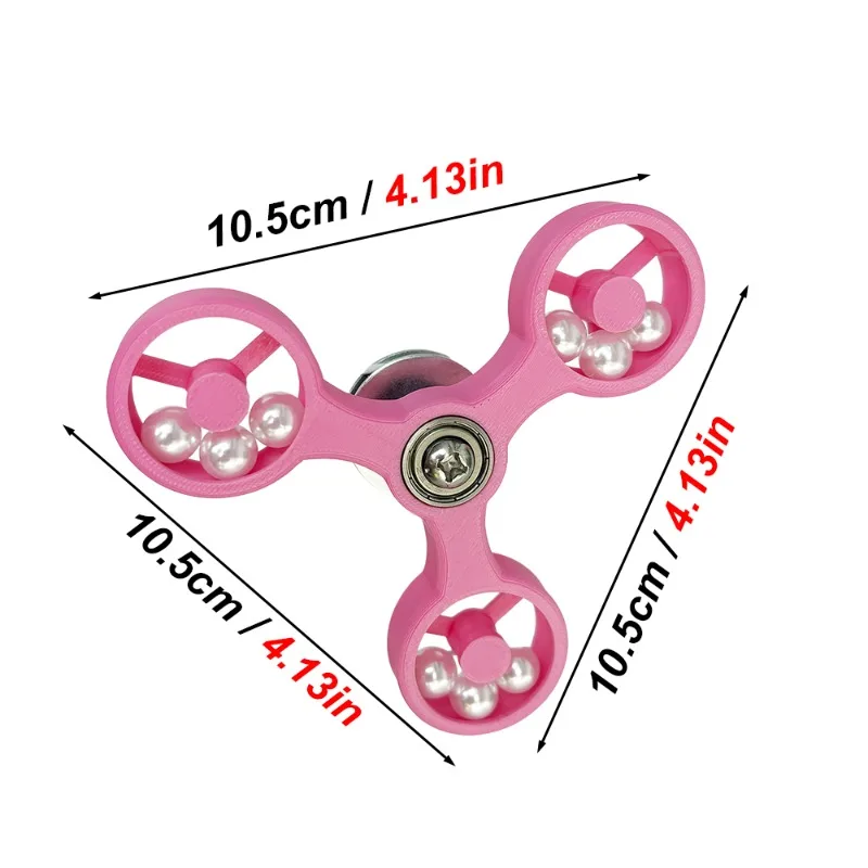 Spinner interactivo para loro con cuentas de colores