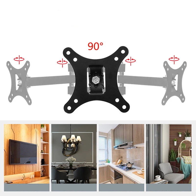 1 soporte de montaje en pared para monitor de TV ajustable para la mayoría de 13-27 pulgadas/10-32 pulgadas 360 °   Soporte de TV de expansión giratoria VESA 100*100mm - imagen 3