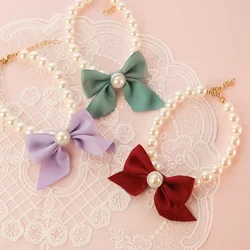 Collar lazo de perlas para perro y gato – Con campana vintage