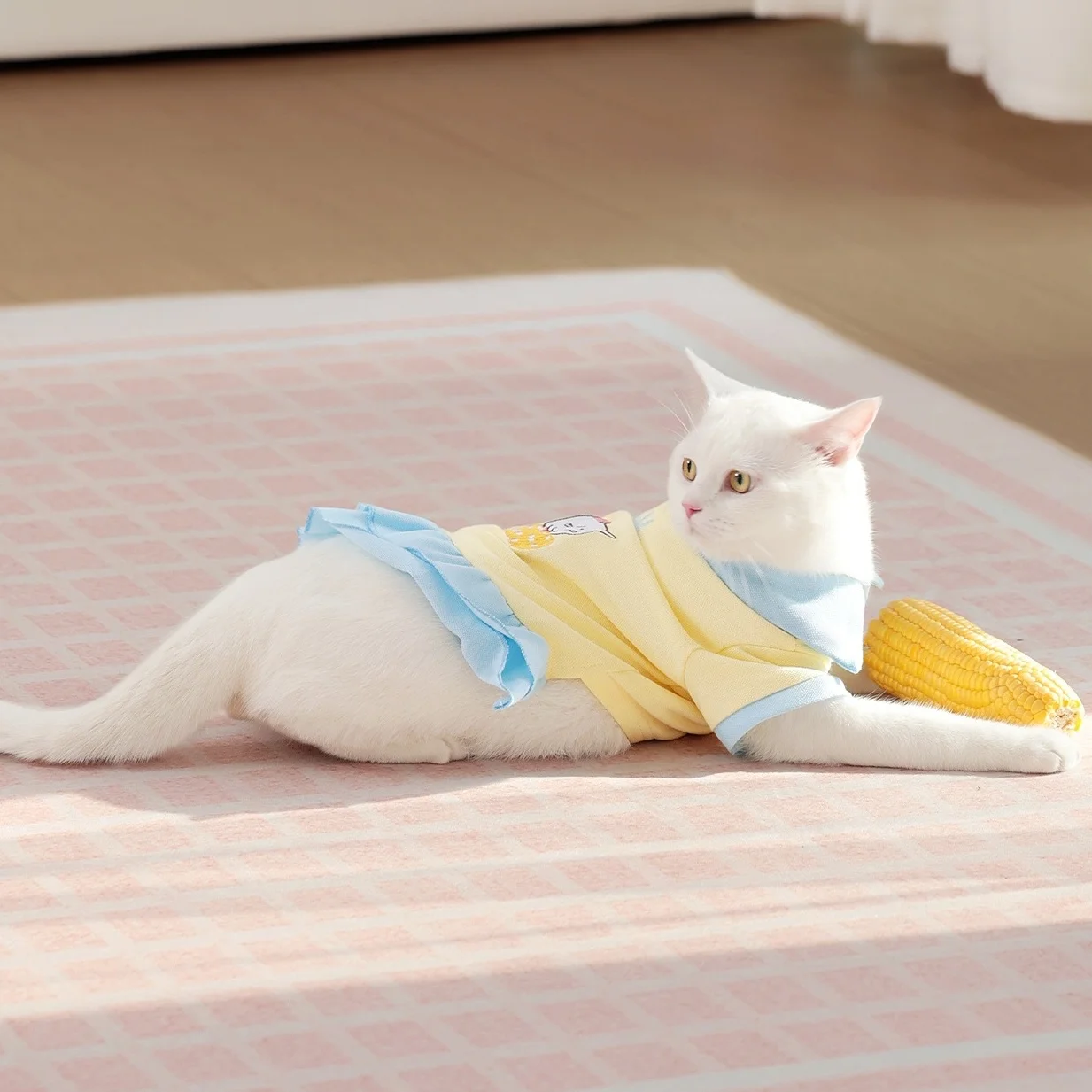 Polos para perros, vestido polo de algodón transpirable para perros, jersey, Polo con cuello abotonado para perros pequeños, falda polo para mascotas, ropa - imagen 5