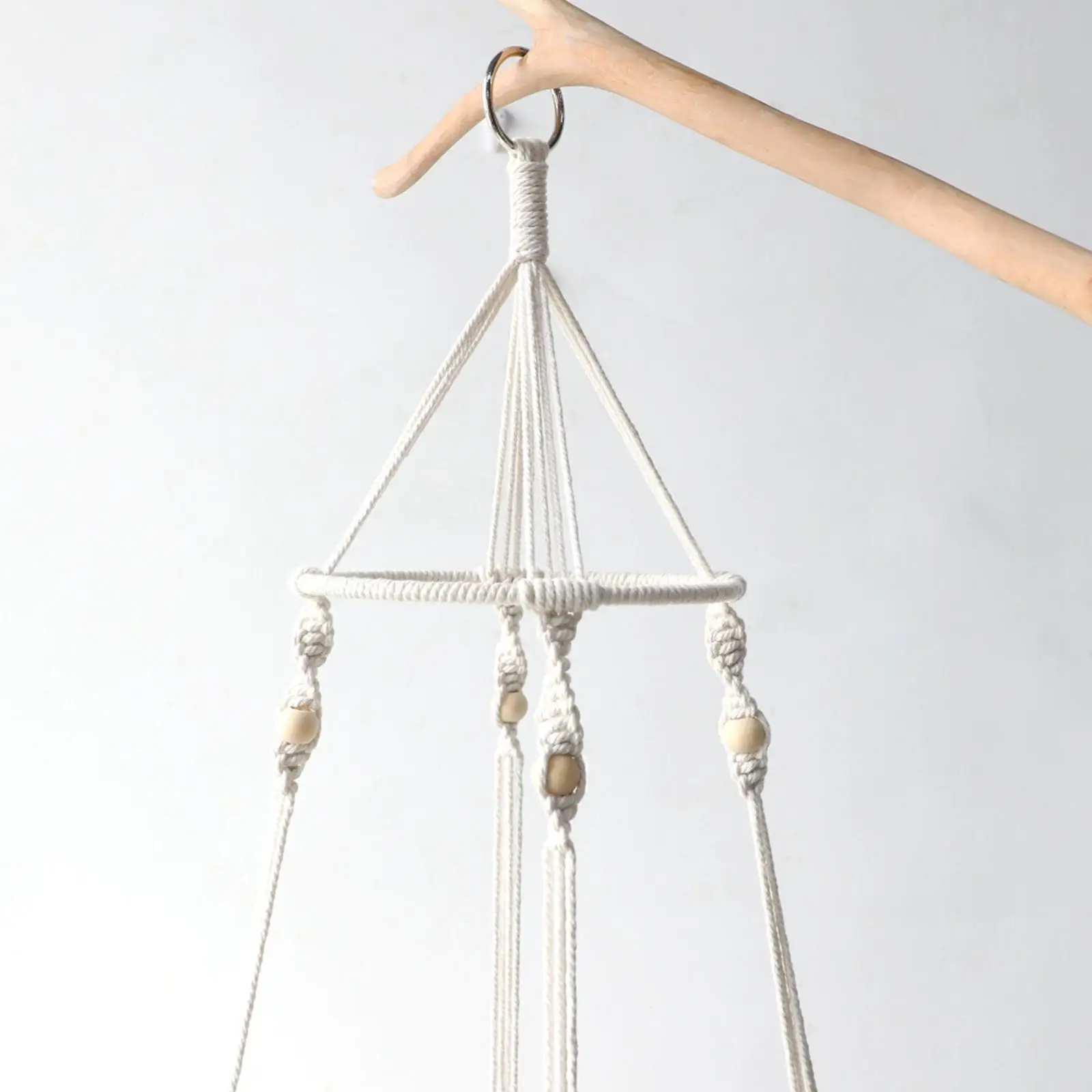 Hamaca de macramé para cama de gato, jaula de algodón decorativa, cuerda colgante para mascotas para pared - imagen 5