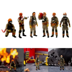 Figura de bombero a escala 1/64, Mini personas pequeñas, modelo Diorama, figuras de acción para micropaisajes, accesorios de fotografía, decoración