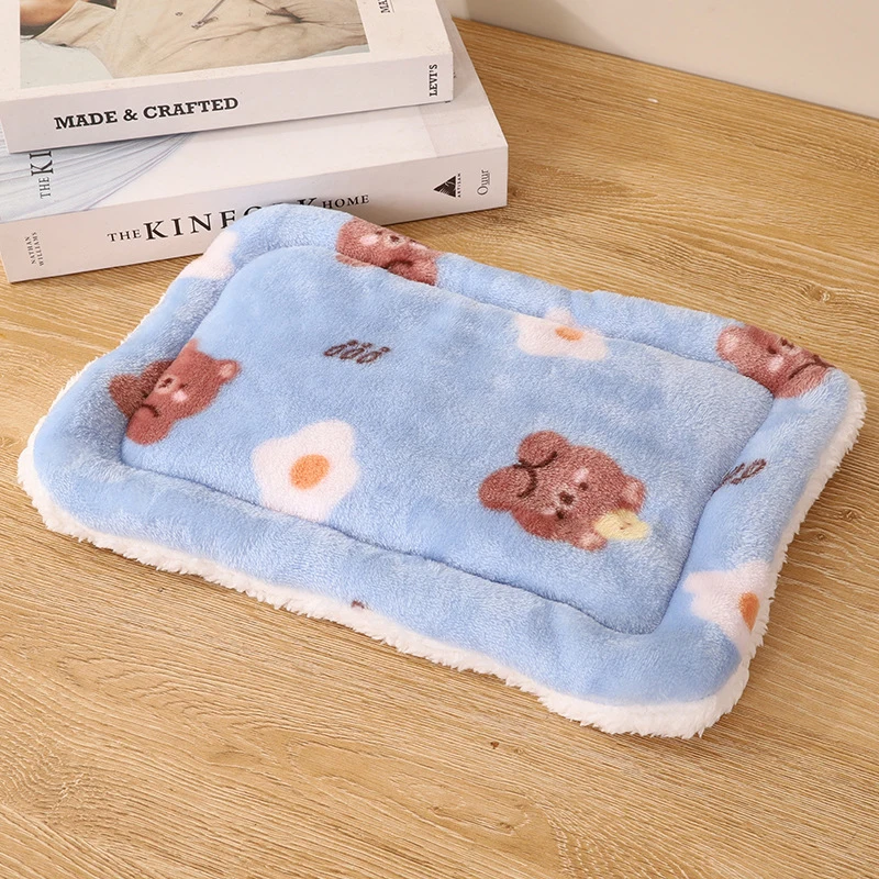 Esteras suaves para cama de gato, esteras cortas de felpa para dormir para gatos, perros pequeños, conejo, manta para mascotas, cojín cálido, accesorios para gatos - imagen 4