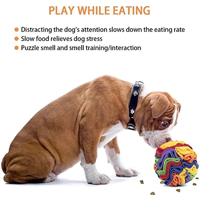 Pelota de Snuffle para perros y gatos, manta de entrenamiento para olfatear, almohadillas desmontables, rompecabezas, juguete interactivo, suministros educativos para mascotas - imagen 5