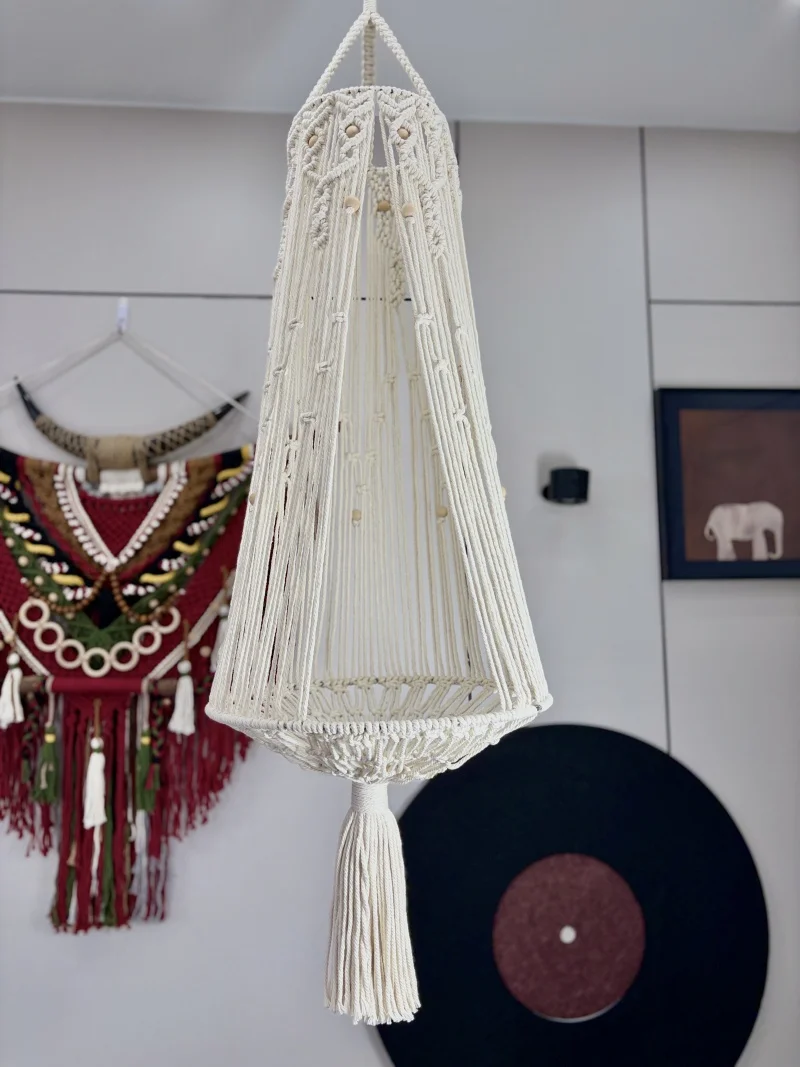 Detalle del tejido de macramé