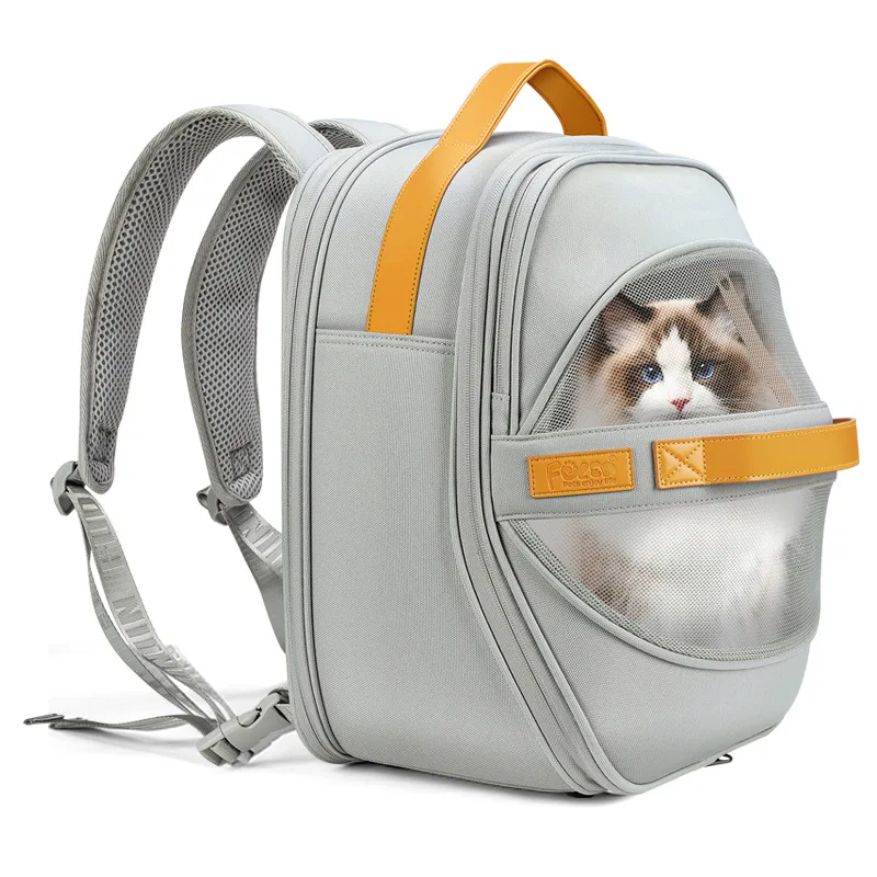 Bolsa para gatos, mochila para mascotas, perros, mochila escolar de lona, cápsula espacial de transporte, suministros para gatos portátiles - imagen 5