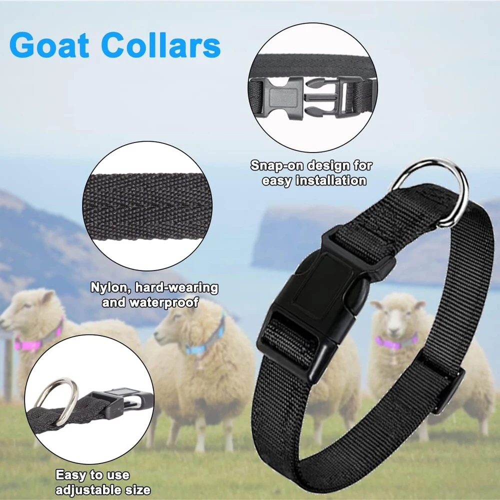 Collares de cabra con campanas, campanas para pastoreo de ovejas y caballos, Collar ajustable para mascotas, campana fuerte antipérdida para animales de granja pequeños, ovejas y vacas, 1 ud. - imagen 4