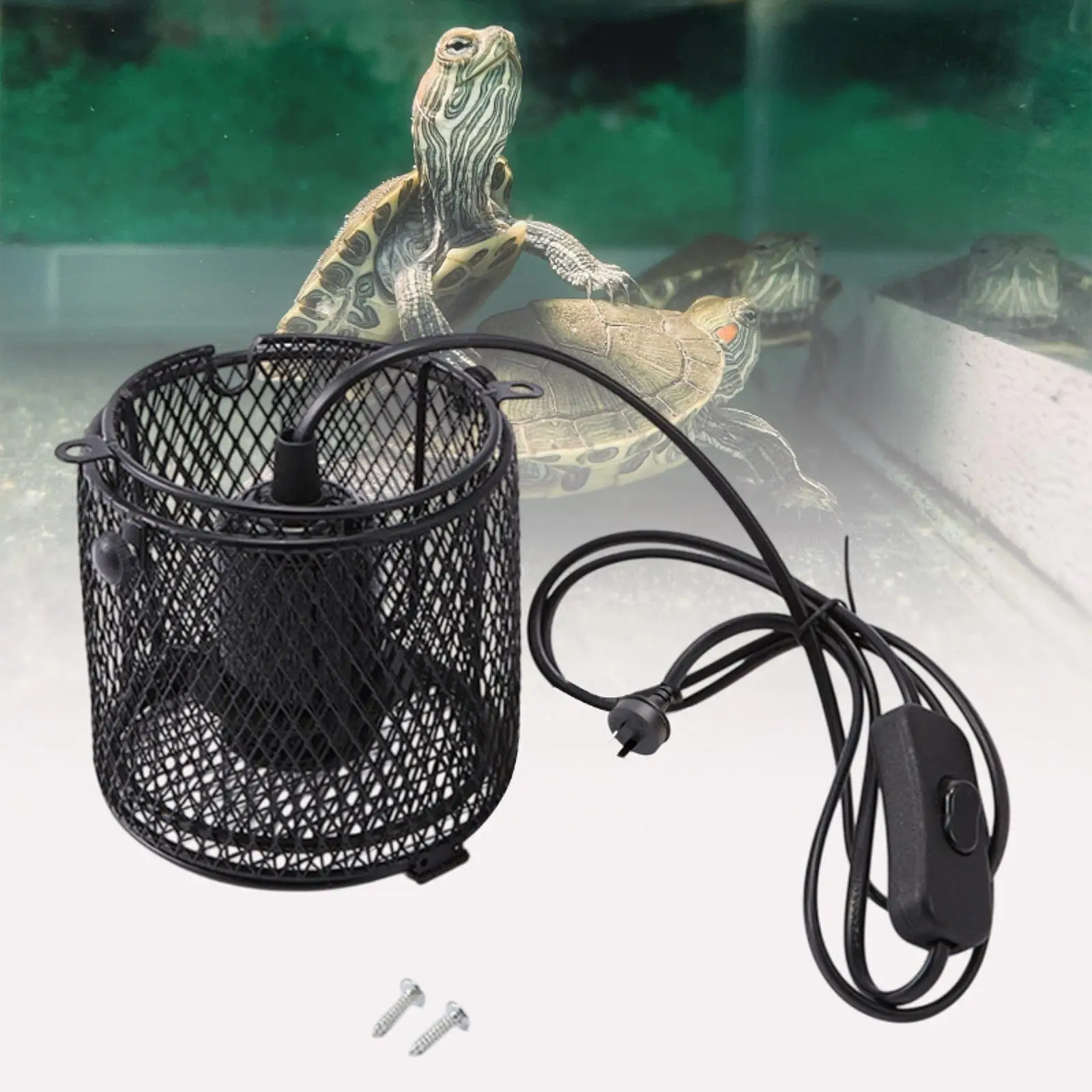 Reptile Heat Lamp Guard Basking Heater Lamp Cover for Amphibian Turtle Chick