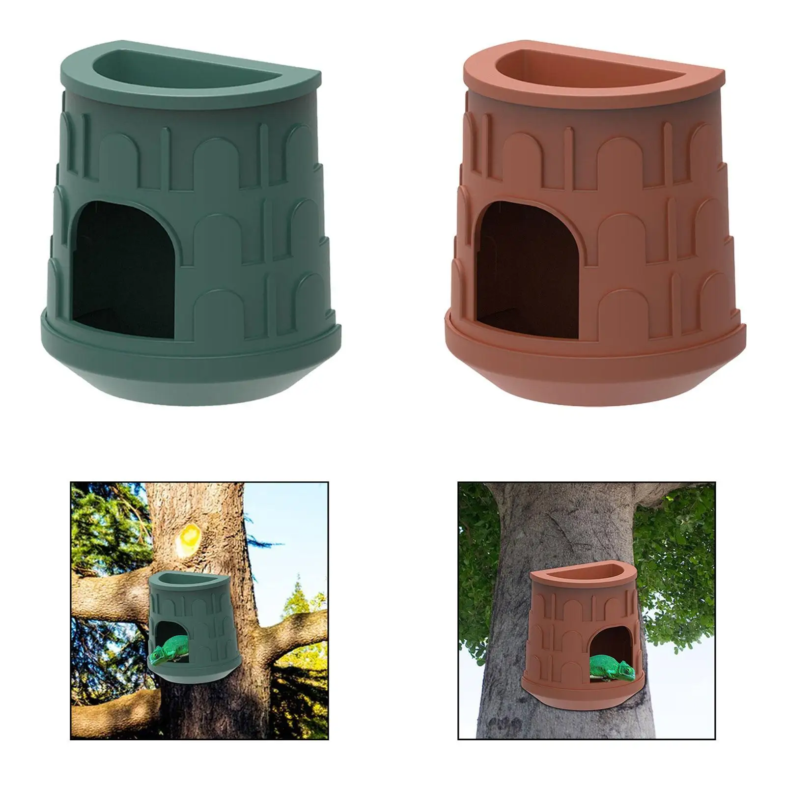 Reptile Cave Hideaway Hides Landscape Pets Hut for Turtle Spider Chameleon