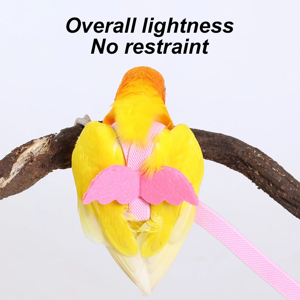 Arnés ajustable para loros y pájaros, diseño de correa de entrenamiento antimordida, correa para loros pequeños, adiestramiento al aire libre, tracción, 1 ud. - imagen 4