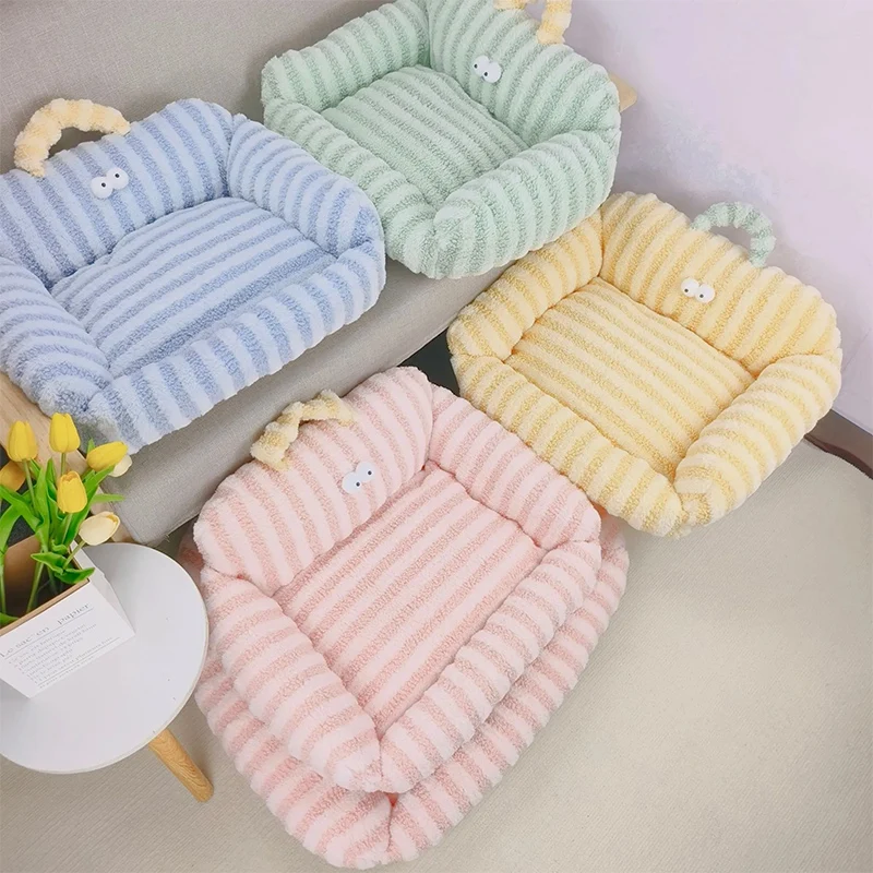 Sofá cama para mascotas para perros y gatos medianos y pequeños, cama cálida de forro polar para cachorros, sofá suave y calmante para gatos, cama para gatos de interior - imagen 2