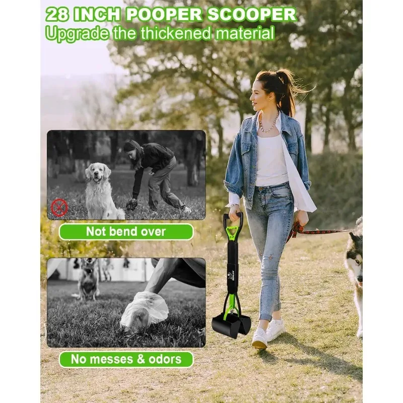 Recogedor de cacas para perros – Plegable con mango largo - imagen 2