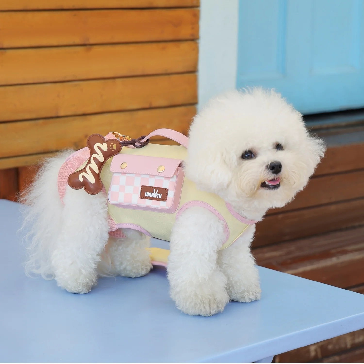 Portabebés y arnés para mascotas 2 en 1 con juego de correa para perros pequeños, bolsa transportadora de cara suave para mascotas, bolsa con eslinga para transportar mascotas, bolsa con arnés para mascotas - imagen 3