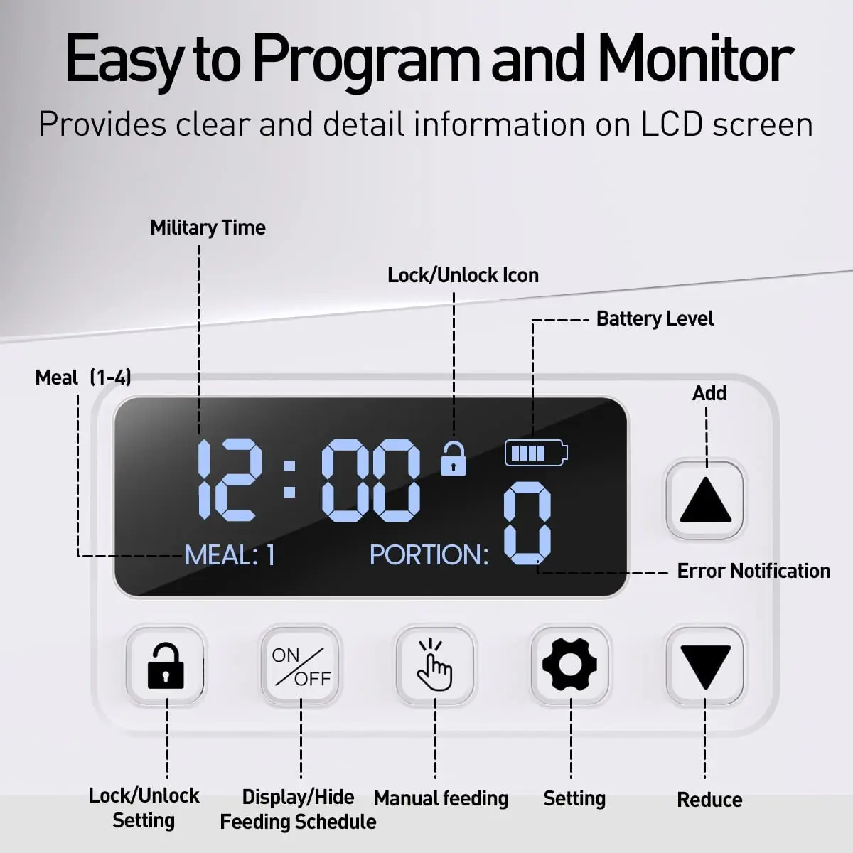 ROJECO-comedero automático para mascotas, 4L, versión con botón, dispensador automático de comida para gatos, accesorios, Control inteligente, alimentador para mascotas para gatos, alimentos secos para perros - imagen 3