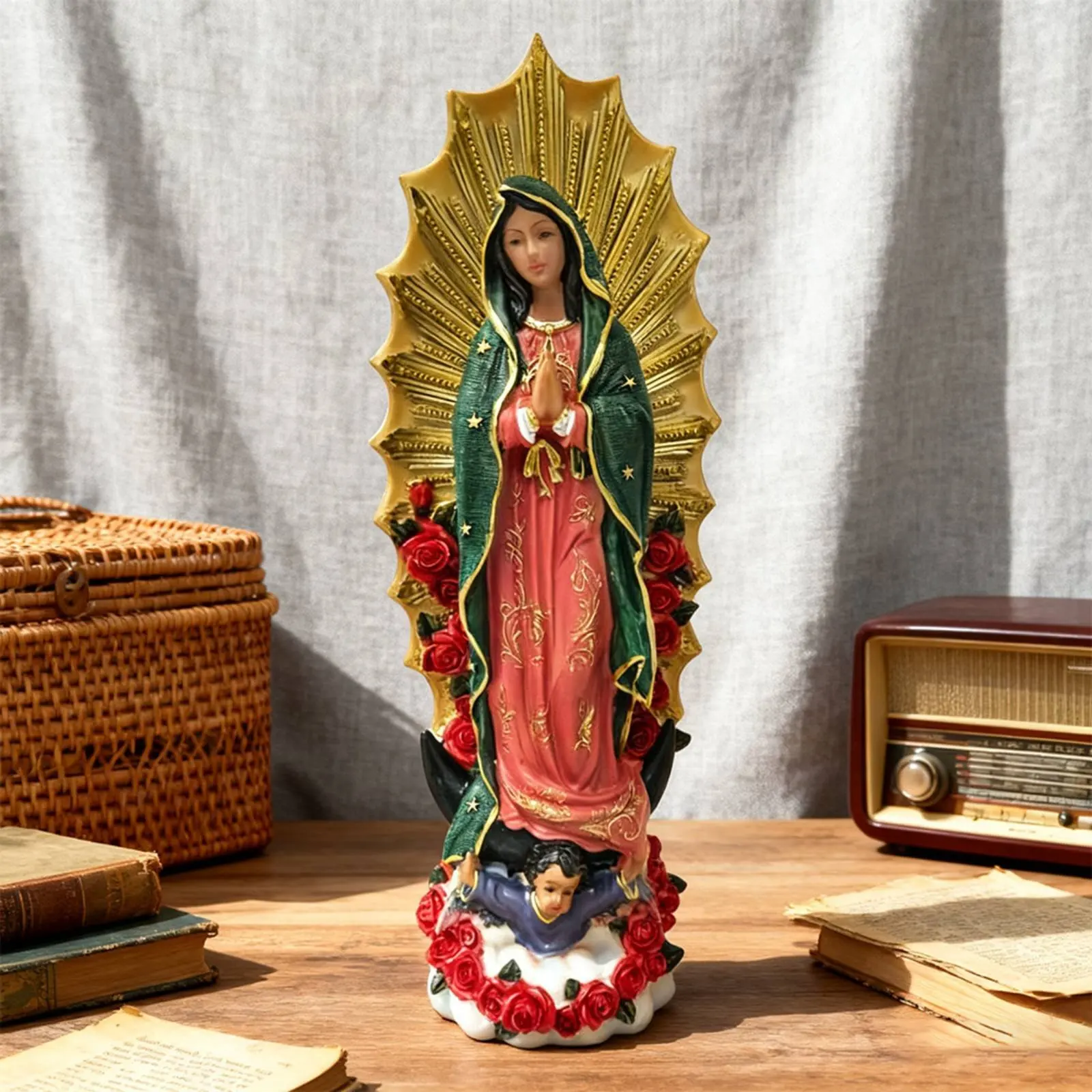 Figura decorativa Virgen María Divina Madre para hogar con gatos y perros - imagen 5