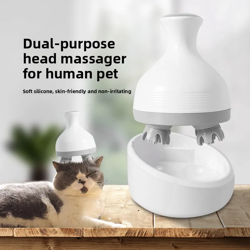 Masajeador inteligente para el cuero cabelludo de mascotas, multifuncional, para gatos, perros, relajación, amasado, masaje eléctrico, instrumento recargable, productos para mascotas, juguete - imagen 2