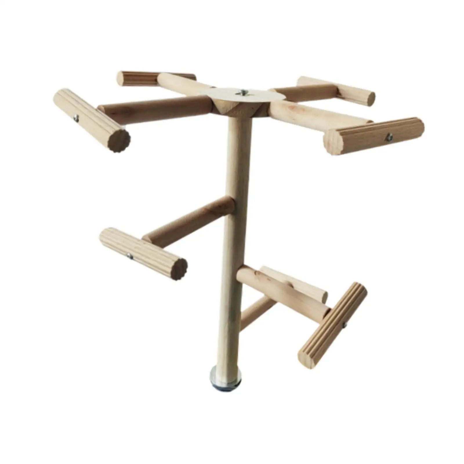 Percha giratoria para pájaros, juguete, suministros para mascotas, descanso con rodamientos, rueda de madera, juguete para loros, araras, Conures, periquitos, piñones - imagen 3