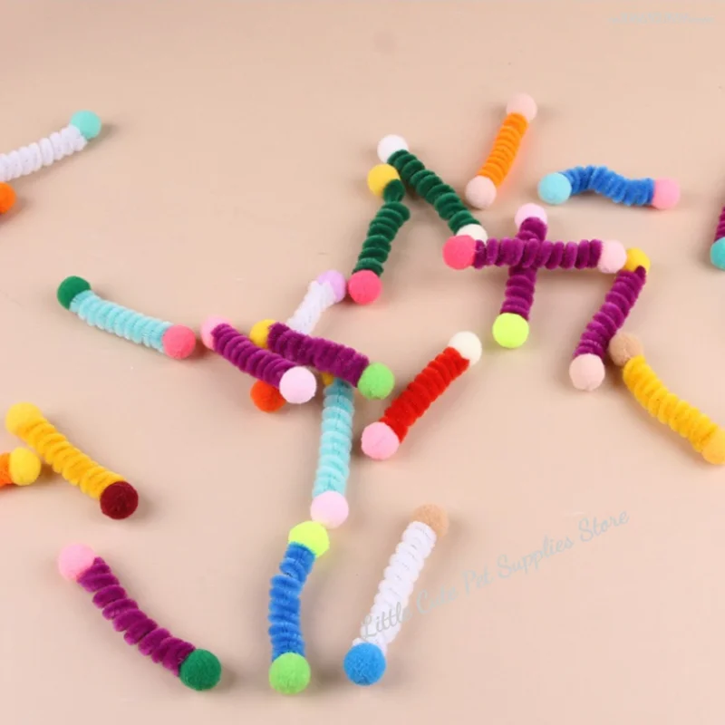 24/12/4 Uds. Juguetes de primavera para gatos, juguetes interactivos para mascotas para gatos, juguete colorido de Color aleatorio para gatos, juguetes para gatitos resistentes a mordeduras