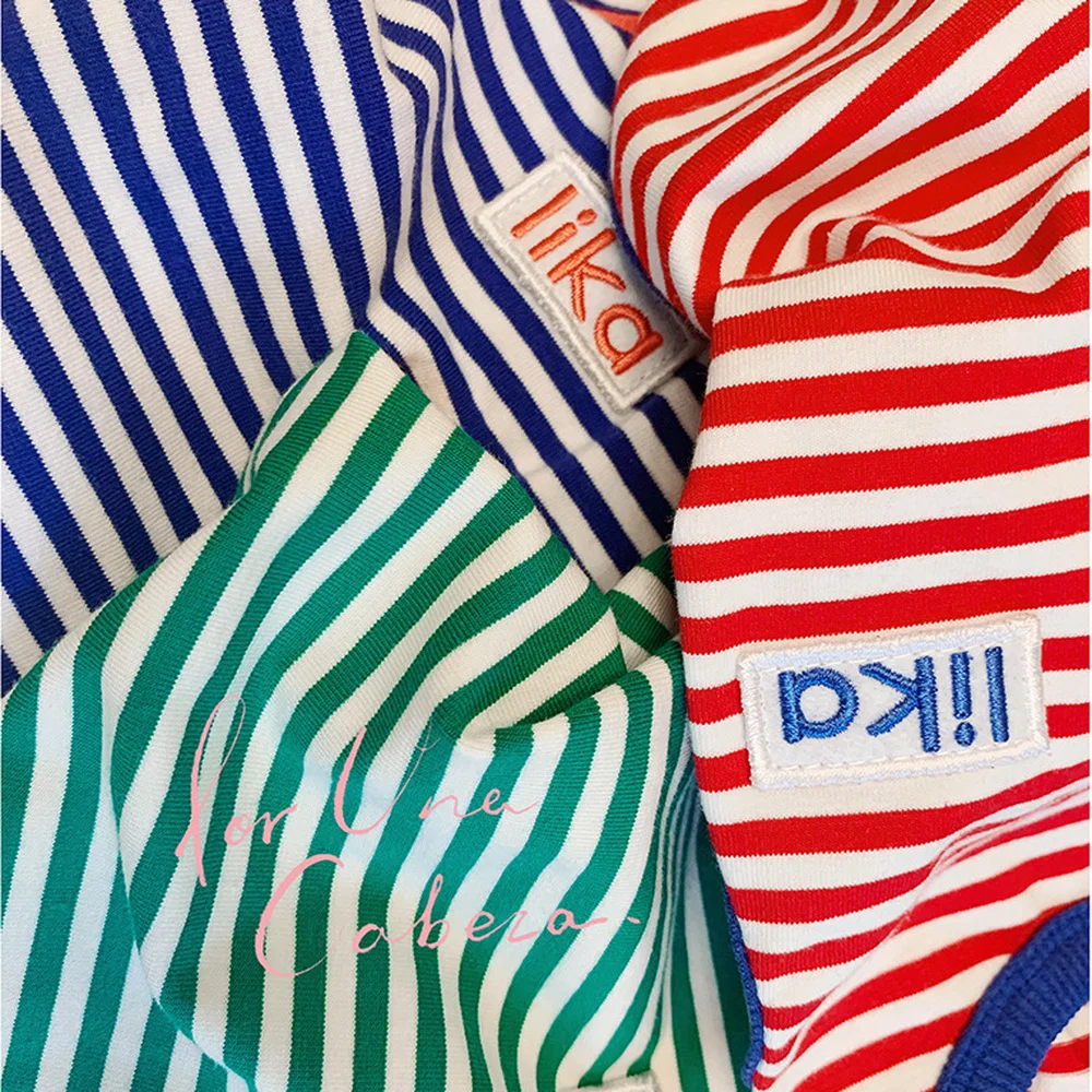 Ropa de verano para mascotas, chaleco sin mangas a rayas de tres colores, chaleco Schnauzer Chiuhahua, ropa para gatos - imagen 3