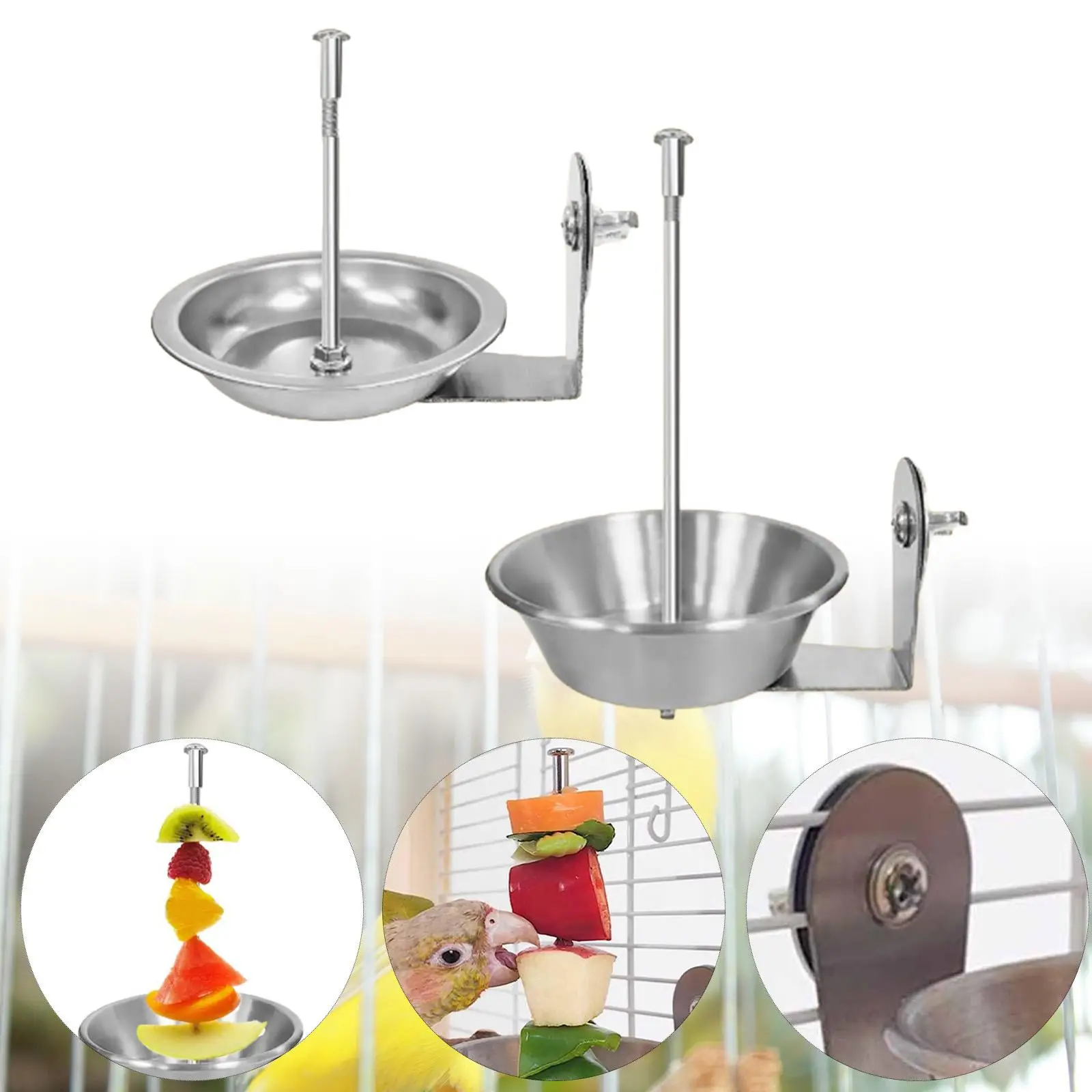 Parrot Feeding Dish Decoration Bird Feeder Bowl for Macaw Cockatoo Parakeet