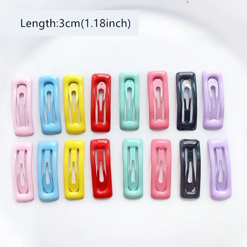 Mini pinza de pelo para mascotas, horquilla cuadrada para gato y perro, pasador de 3cm, tocado, accesorios para el cabello para niñas, Color caramelo sólido coreano - imagen 3