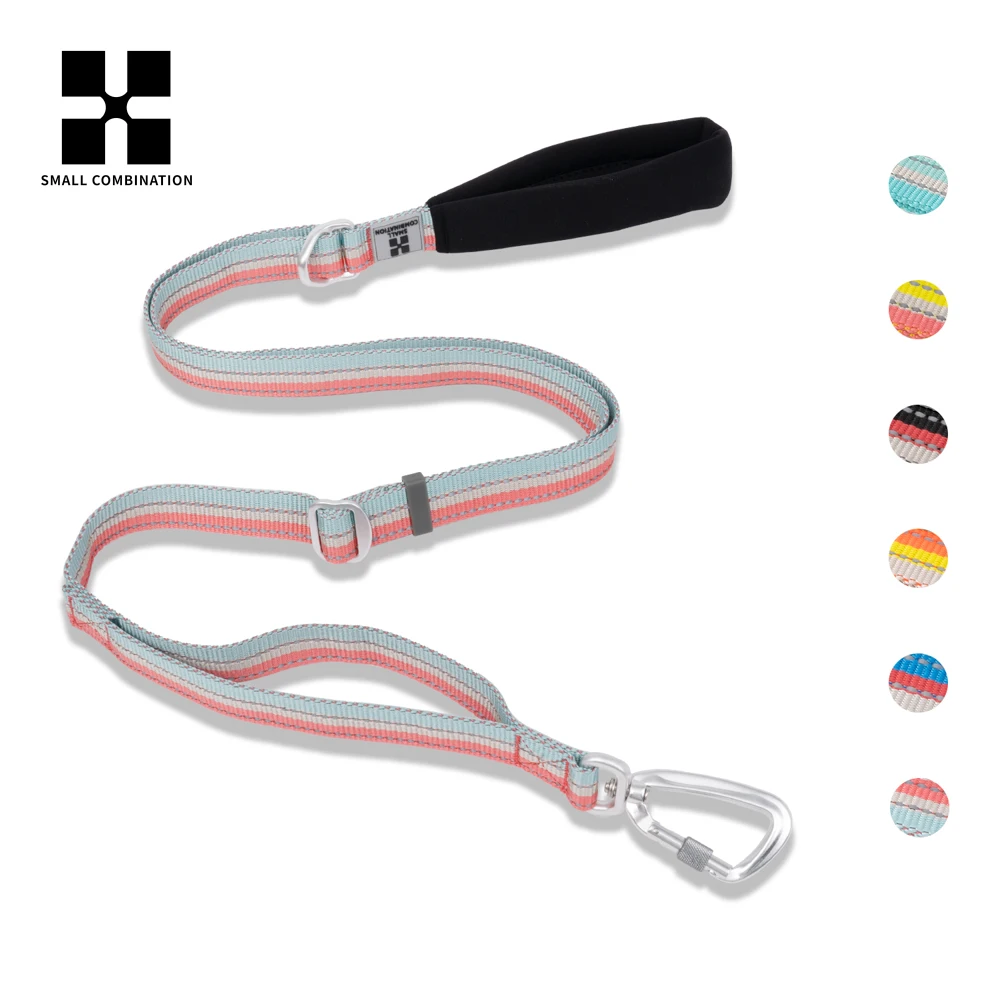 Correa reflectante para perros de combinación PEQUEÑA para perros pequeños a grandes, nailon ajustable, sin tirones, correa para mascotas, entrenamiento para caminar al aire libre