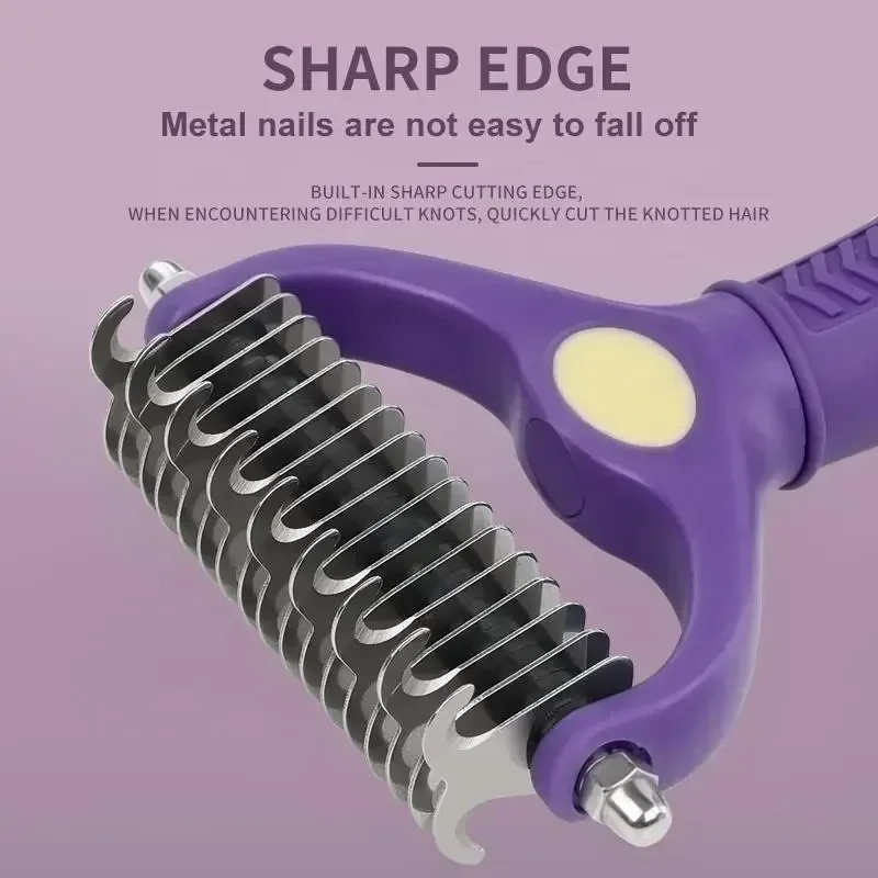 Cepillo profesional para el cuidado de mascotas, cortador de nudos de piel, peine para cachorros y gatos, removedor de pelo para perros, accesorios para gatos - imagen 2