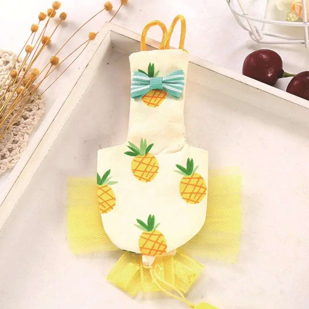 Traje de algodón para pájaros, ropa de cacatúa con estampado de Color hecho a mano, productos para mascotas de Interior para animales pequeños - imagen 4