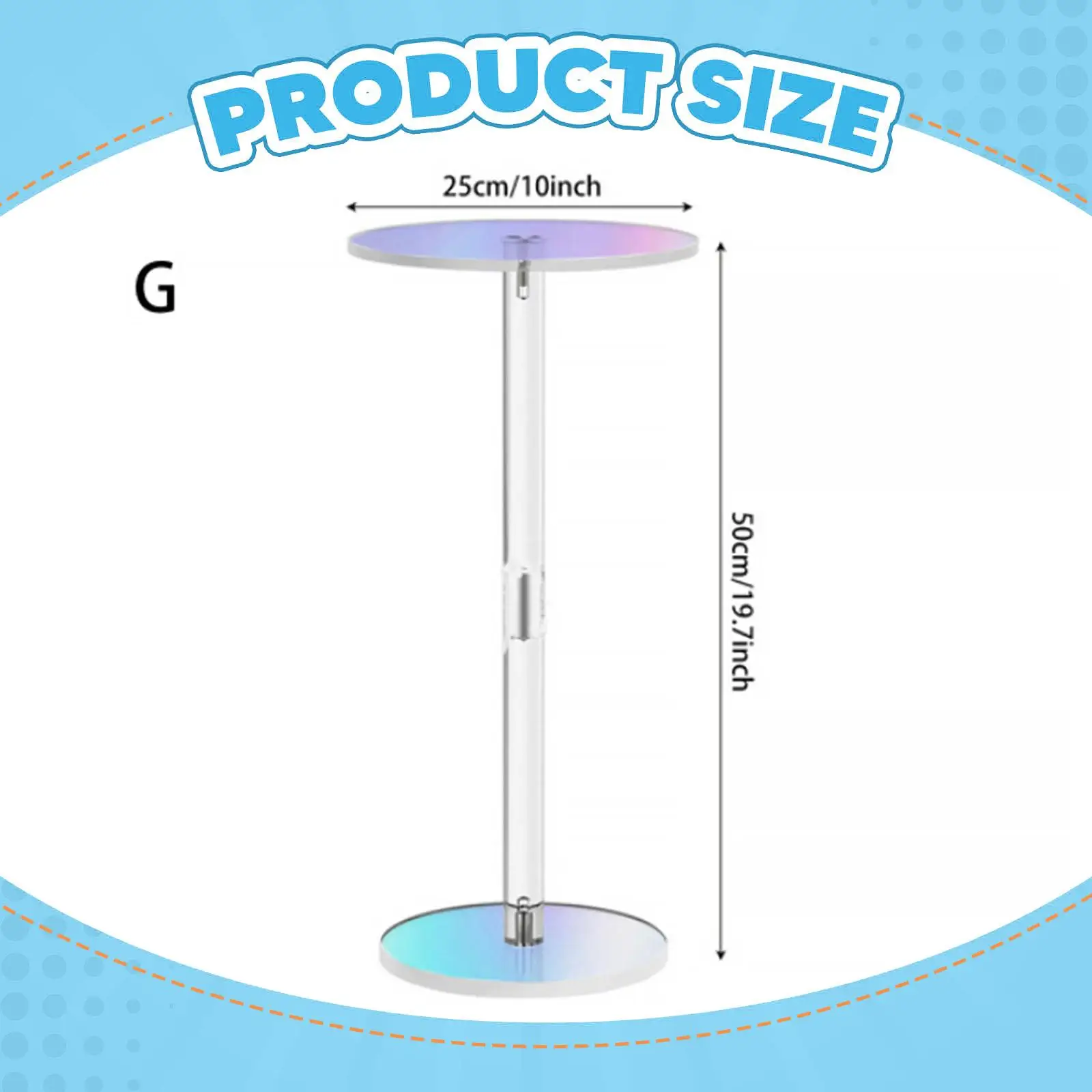 Acrylic Side Table,Beverage Stand,for Small Space Premium Modern Small Round Table Drink Table End Table for Living Room Bedside