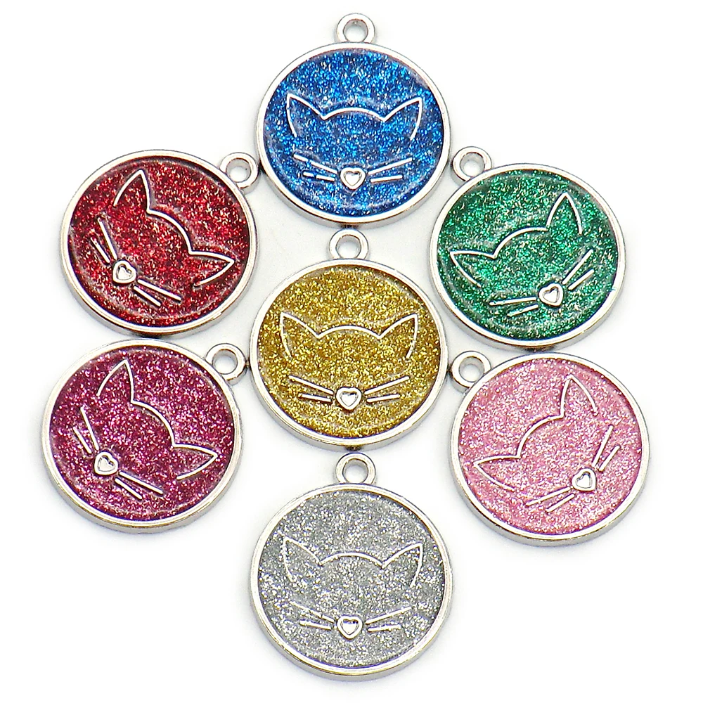 Placa identificativa perro cara de gato grabada láser, varios colores