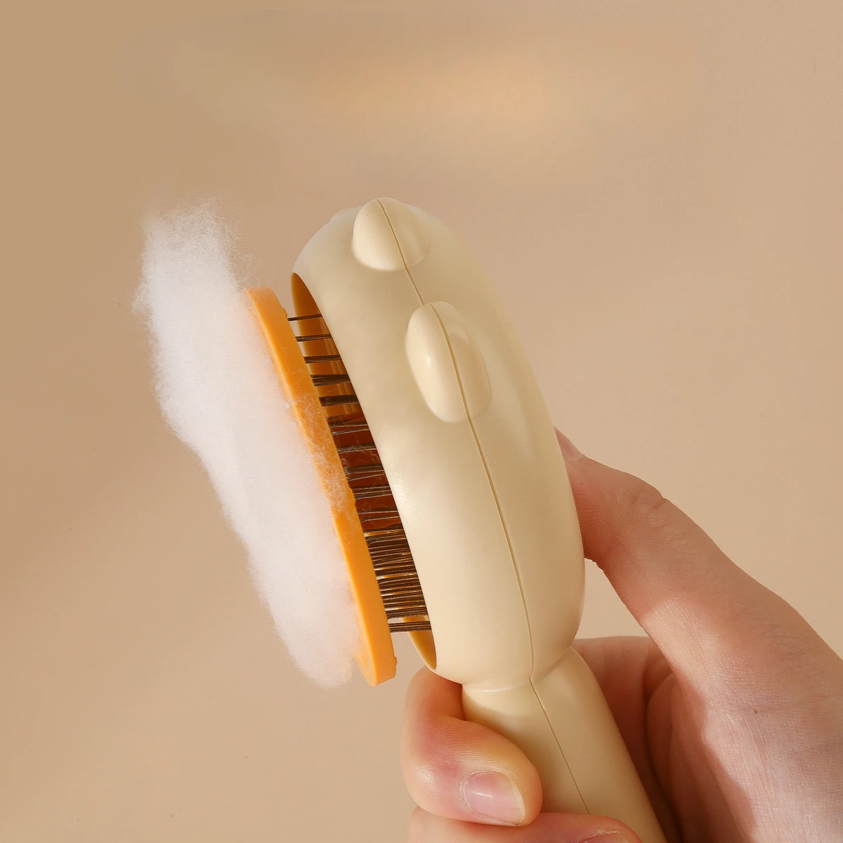 Peine de aguja autolimpiante para mascotas, cepillo para gatos, removedor de pelo de un botón, productos de aseo para cachorros y gatitos, suministros - imagen 2