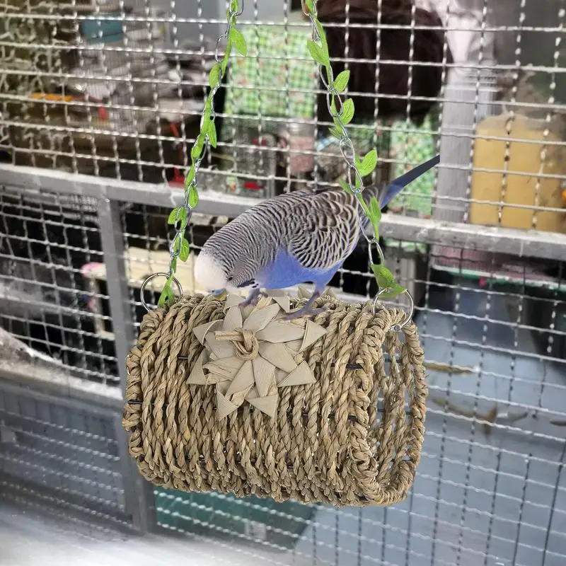 Budgies hamaca colgante para pájaros, tienda de campaña para colgar, nido transpirable, escondite, juguete para pájaros, columpio, nido para pájaros pequeños a medianos - imagen 5