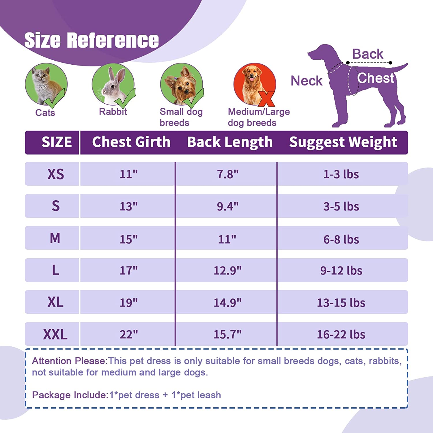 Cuadros cachorra falda vestidos perros ropa pequeños